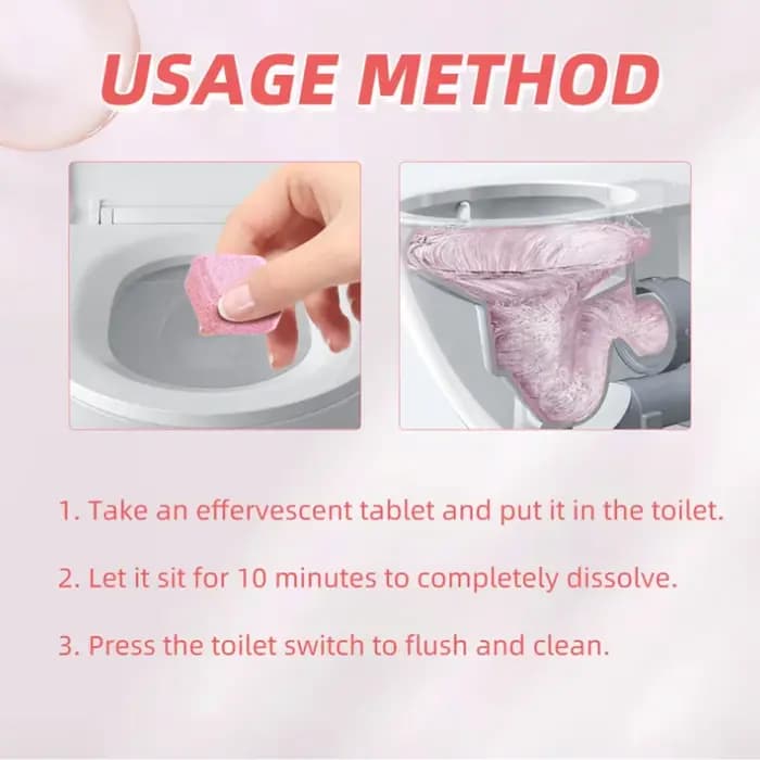 Tablette effervescente nettoyante pour toilettes