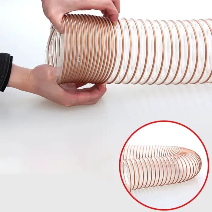 Tuyau d'aspiration de poussière en PU transparent de 1 mètre