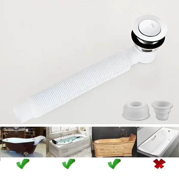 Bricolage baignoire ressort vers les égouts bain douche bassin évier filtre de vidange crépine déchets fini égouttoir