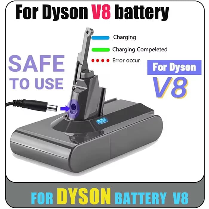 Batterie haute capacité 28000mAh pour aspirateur sans fil Dyson V8 SV10 Absolute