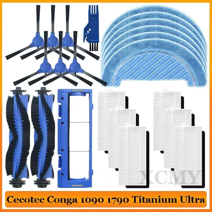 Pièces de rechange pour aspirateur Robot Cecotec Conga 1090 1790 Titanium Ultra