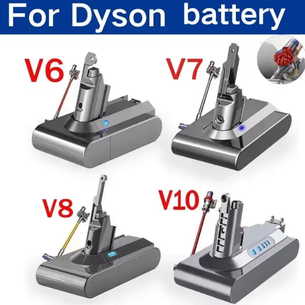 Batterie rechargeable pour aspirateur Dyson V6 V7 V8 V10 V11Series SV07 SV09 SV10 SV12 DC62 Absolute Fluffy Animal Pro Bateria