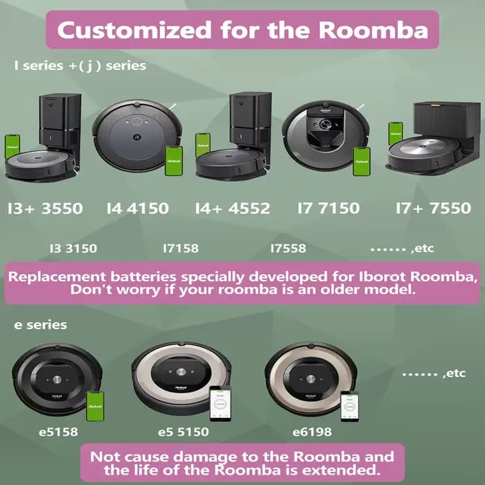 Batterie de rechange aste pour aspirateur iRobot Roomba i7