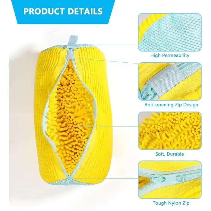Sac de lavage pour chaussures : Sac de nettoyage réutilisable pour machine à laver les baskets