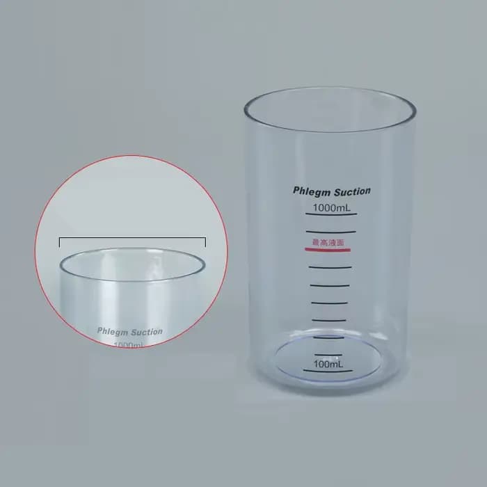 Boîte de collecte transparente de 1000mL