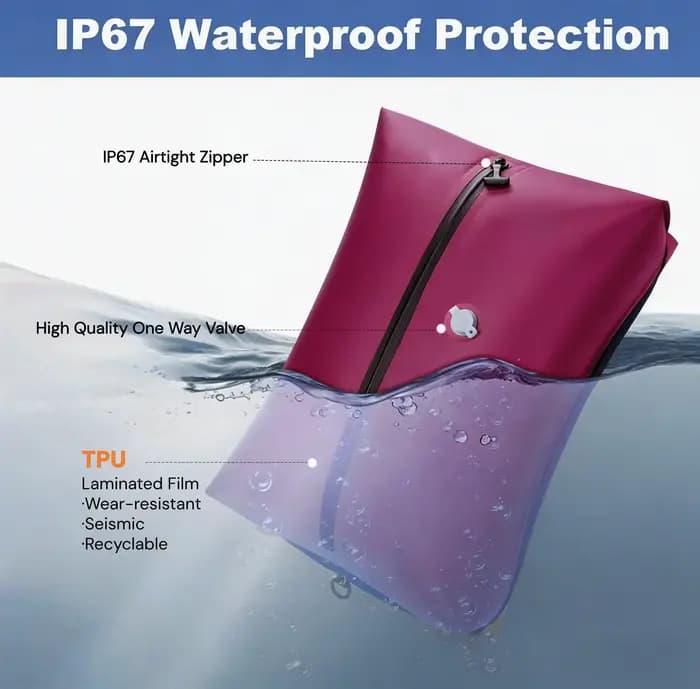 Sacs de compression sous vide 17L avec pompe à air