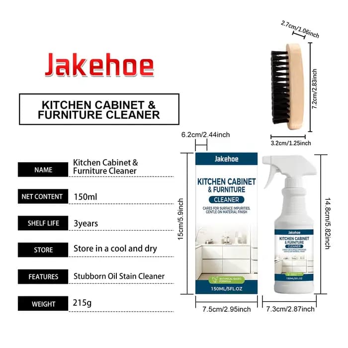 Nettoyant Dégraissant Puissant pour Meubles de Cuisine – Éliminateur de Graisse et de Taches Tenaces – Spray Nettoyant pour Huile et Saleté – Rafraîchissant Sans Résidus – Entretien Quotidien des Surf