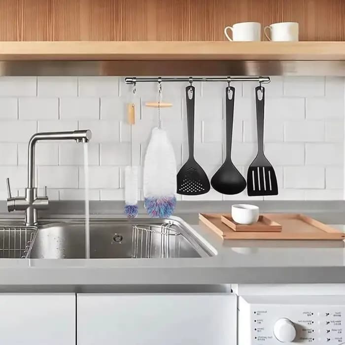 Brosse de nettoyage pour bouteilles SodaStream avec manche en bois de hêtre
