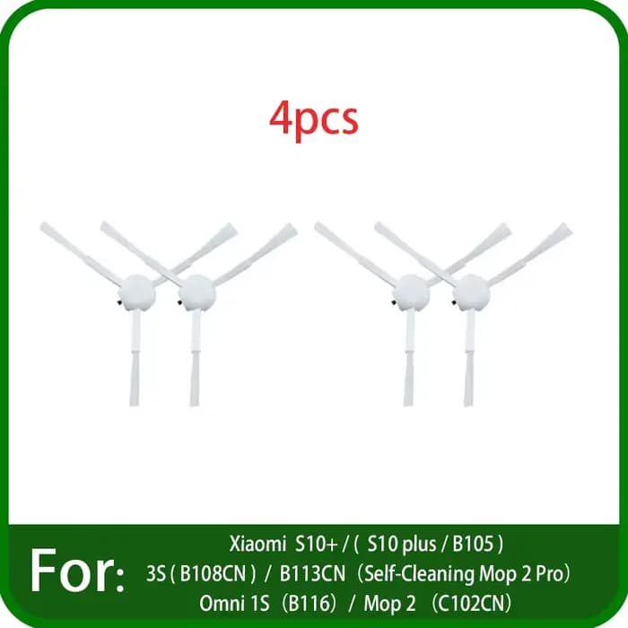 Brosse latérale pourXiaomi Mijia S10+/ S10 plus / B105 / B108CN / B113CN(Self-Cleaning Mop 2 Pro)Omni 1S(B116)/ Mop2 (C102CN) Ro