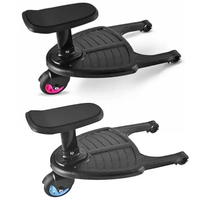 Adaptateur de pédale de poussette pour enfants, accessoire de poussette, remorque auxiliaire pour deuxième enfant, Scooter jumeaux, plaque debout avec siège