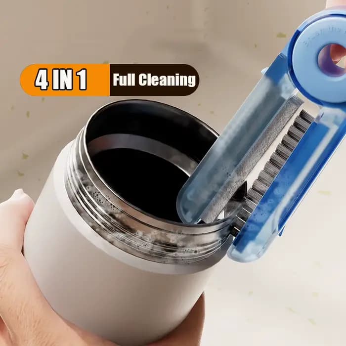 Brosse de nettoyage d'écart de couvercle de tasse 4 en 1