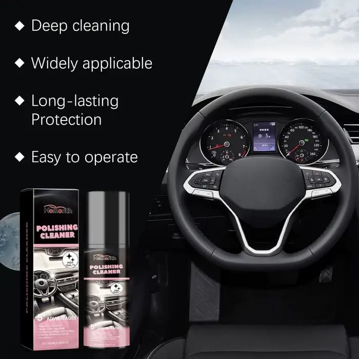 Nettoyant de polissage pour intérieur de voiture