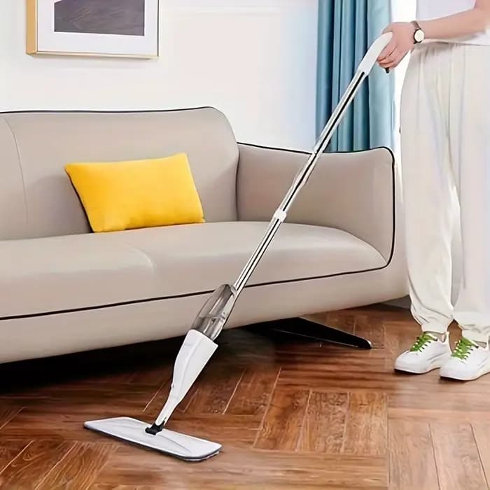 Ensemble balai et serpillière à vaporiser avec tampons en microfibre réutilisables