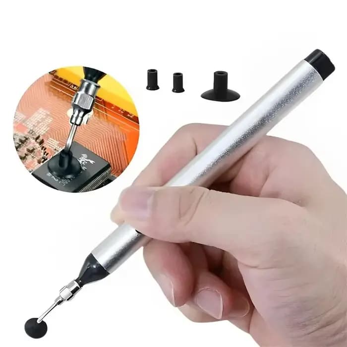 Stylo d'aspiration sous vide IC SMD, pompe à ventouse, pince à épiler IC SMD, outil de ramassage, outils de dessoudage à souder avec 3 têtes d'aspiration