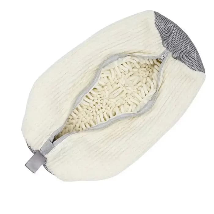 Fibre moelleuse 360 ° Sac de lavage de chaussures de nettoyage Surround – Sac à linge réutilisable et durable lavable