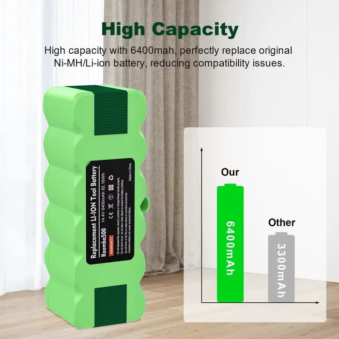 14.4V pour iRobot Roomba 500 batterie d'aspirateur 900 985 980 960 785 530 560 650 630 620 650 770 780