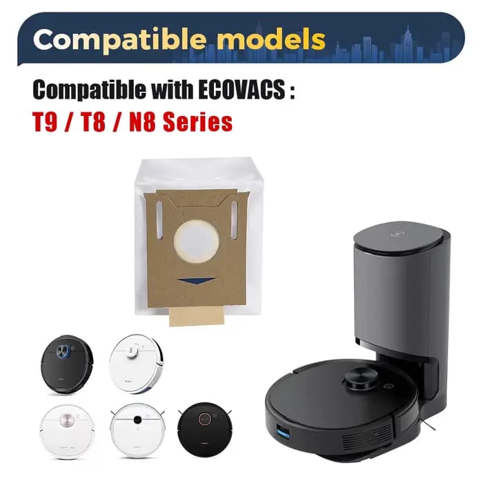 Sac à poussière de remplacement pour aspirateur Robot ECOVACS T8/T8 +/T8 AIVI T9/T9 +/T9 Plus N8