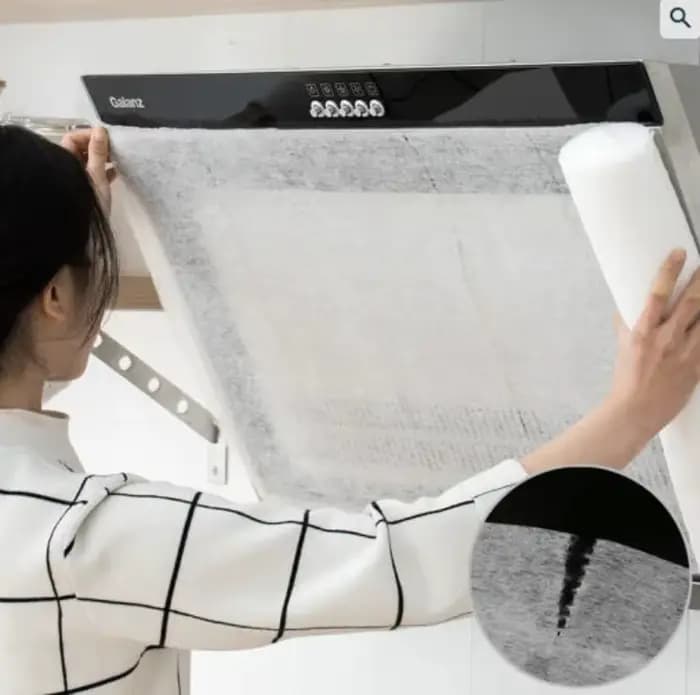 Papier filtre jetable pour hotte de cuisine