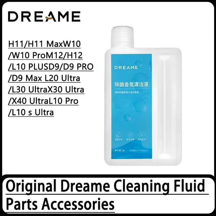 Liquide de nettoyage de sol Original Dreame 1L pour X50 Ultra/X40 Ultra/X30 Ultra/L10s Pro Ultra/H11