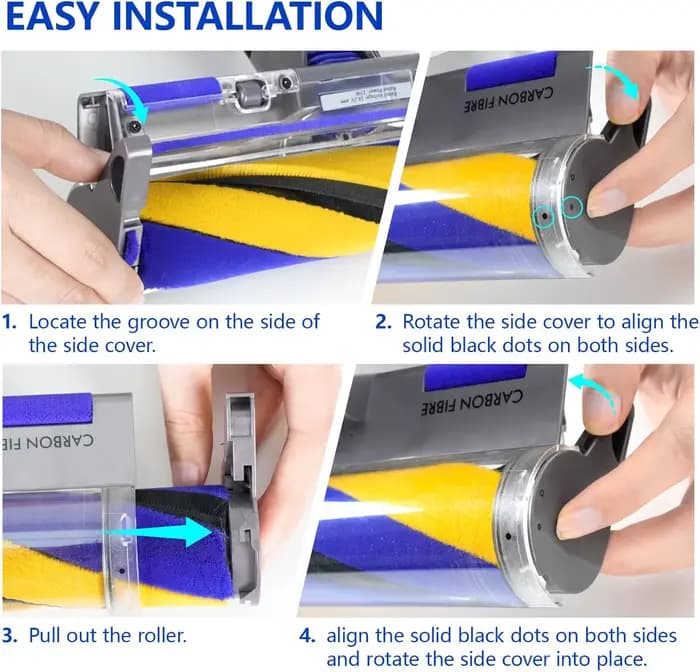 Tête de nettoyage légère et douce pour aspirateur Dyson V15 V11 V10 V8 V7