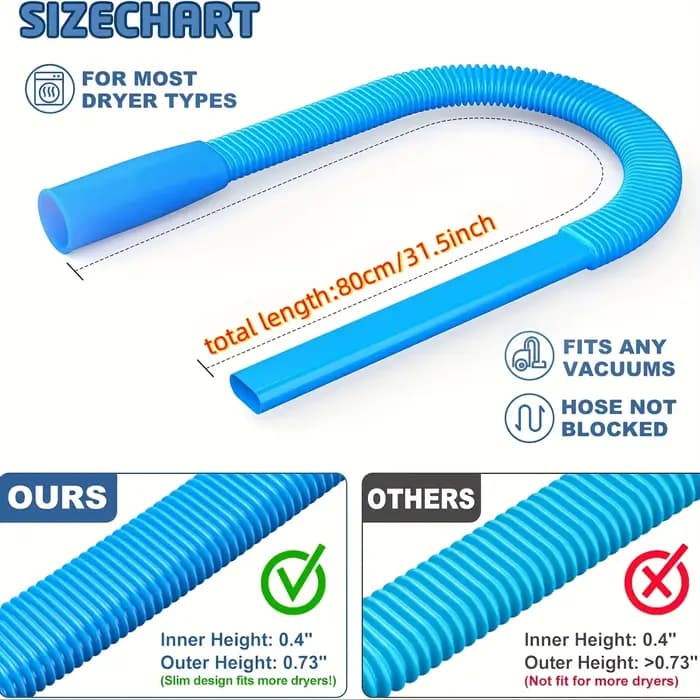 Accessoire de tuyau de nettoyage d'échappement de sèche-linge