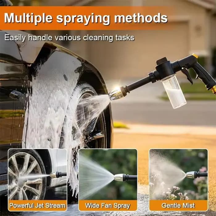Obtenez une propreté impeccable avec une buse de jardin haute pression pour voitures et camping-cars