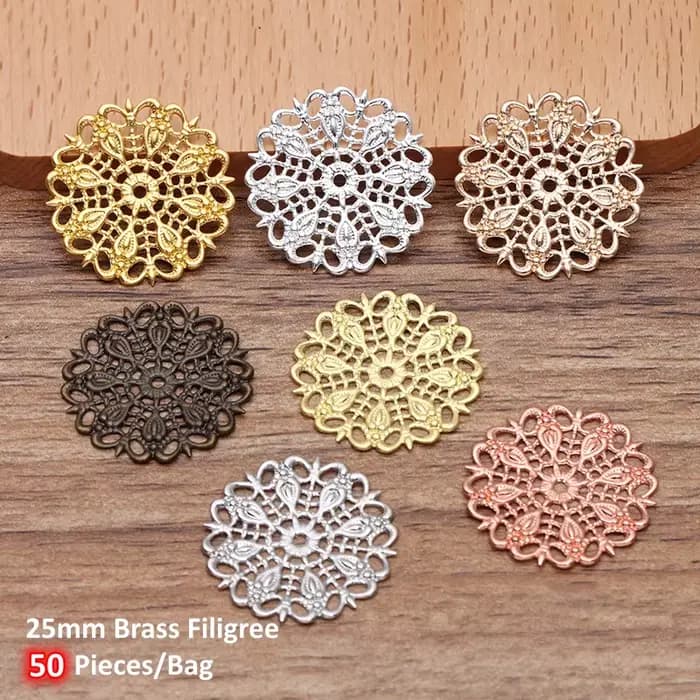 BoYuTe approvisionnement d'usine métal laiton estampage filigrane fleur matériaux à la main bijoux à bricoler soi-même accessoires