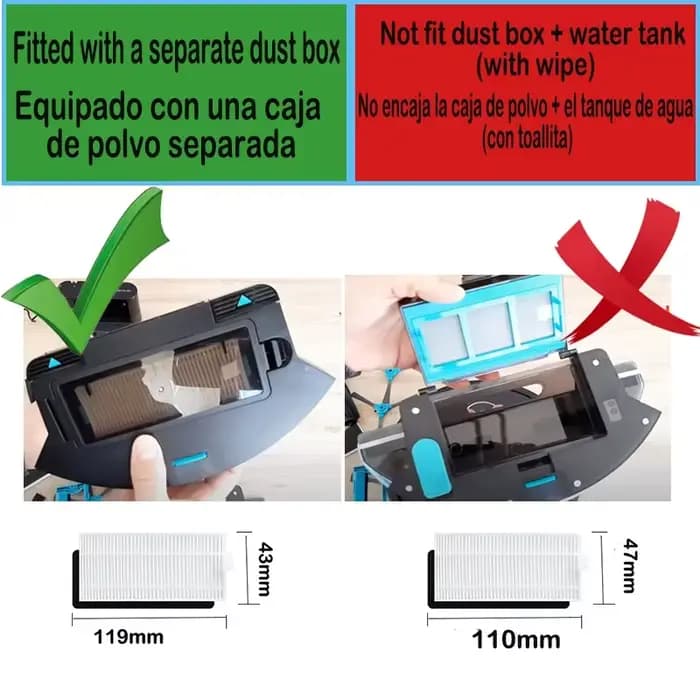 Compatible avec (Conga 1090 / 1790 Titanium Ultra) - Kit Accessoires: Brosse Latérale