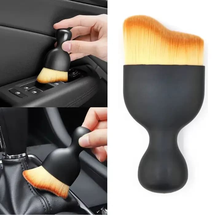 Brosse de détartrage de nettoyage intérieur de voiture, brosse de nettoyage de sortie d'air de climatiseur, brosse d'artefact de dépoussiérage de crevasses de voiture