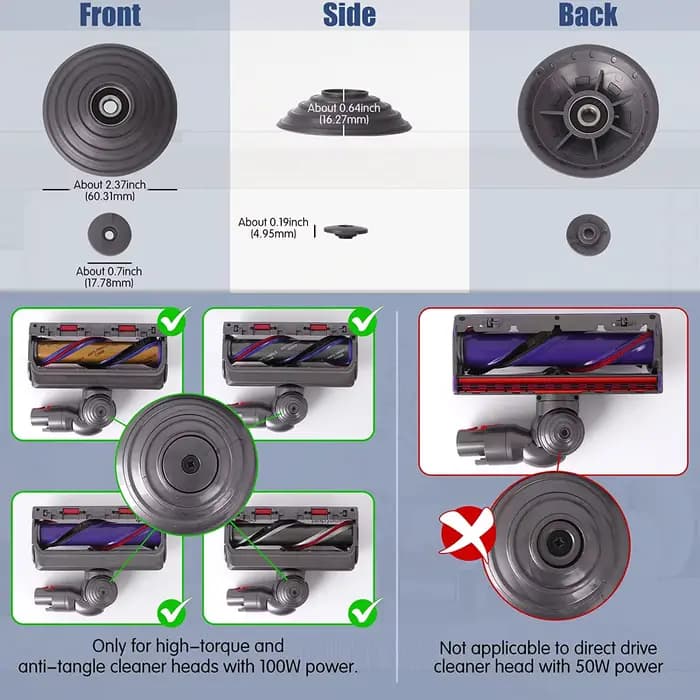 Roue à billes pour aspirateur Dyson V10 V11 V15