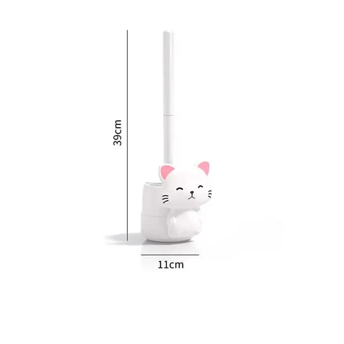Ensemble de brosses de toilette murales en forme de chat mignon