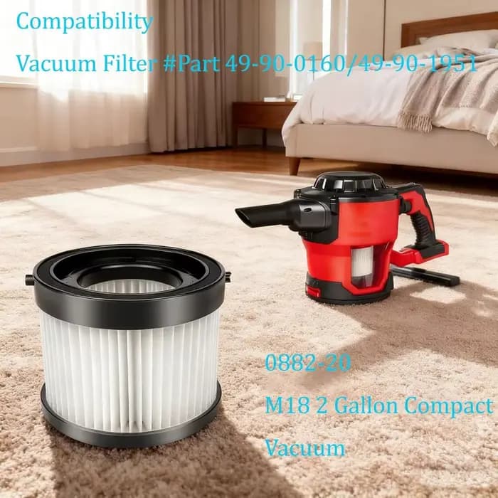 Filtre à vide de remplacement pour Milwaukee 49-90-0160
