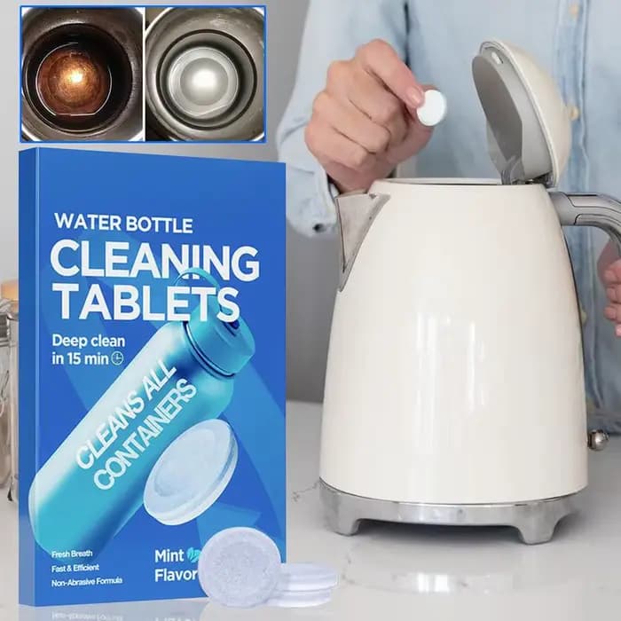 Bouteille d'eau effervescente pour détartrage et nettoyage de cuisine