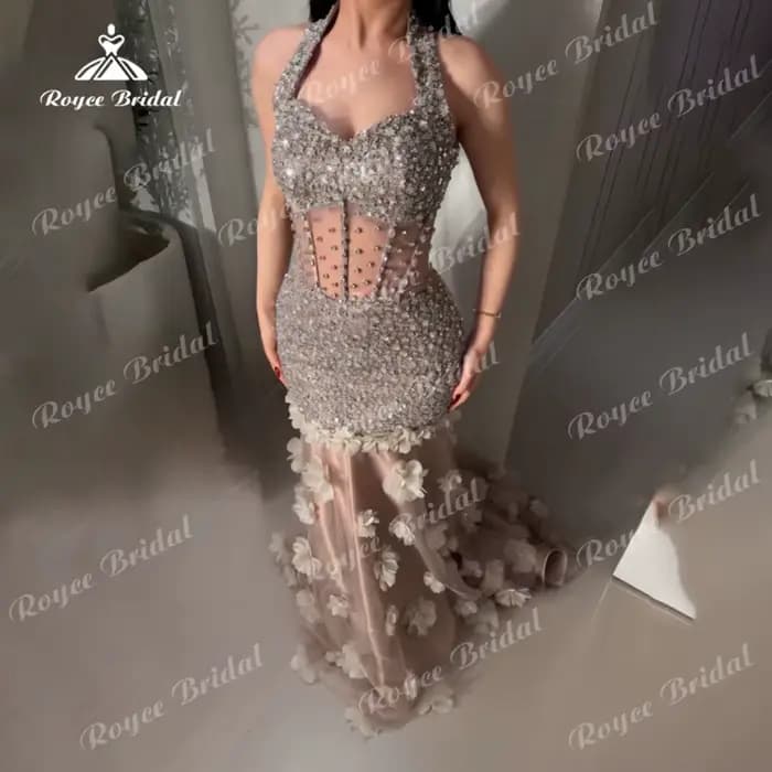Magnifiques robes de bal sirène 2026 avec corset et fleurs, robe de soirée, robe d'anniversaire, robes de fête élégantes, personnalisées