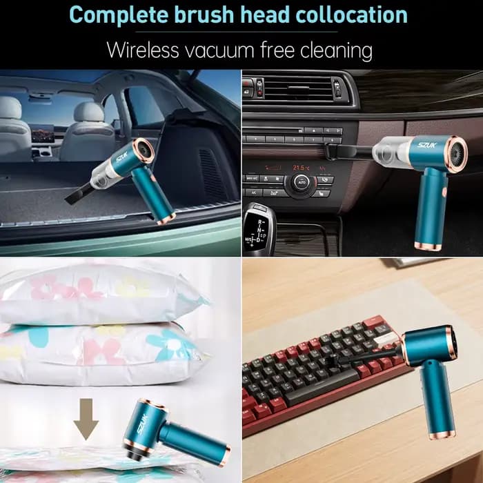 SZUK aspirateur de voiture 90000PA puissant sans fil Machine de nettoyage à main Mini