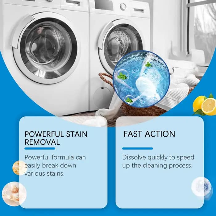 Comprimés effervescents pour nettoyage de Machine à laver