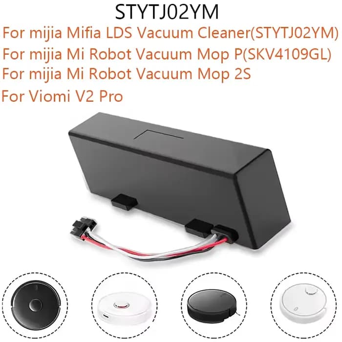 Batterie Li-ion 14.4V pour STYTJ02YM 2800 ~ 9800mAh, pour aspirateur Mijia Mop Pro Yunmi MVVO1-JG Haier JX37