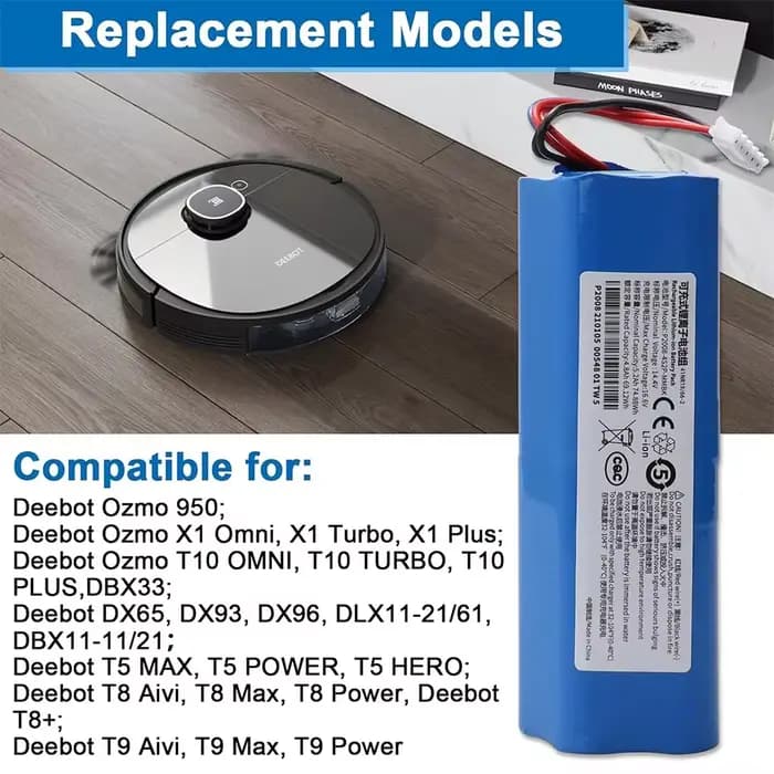 Batterie haute capacité 14.4V pour aspirateur Robot Ecovacs Deebot Ozmo 950