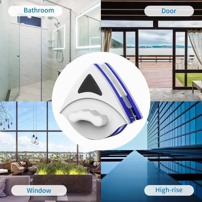 Nettoyeur de vitres magnétique puissant 2026 double face pour la maison, nettoyage de vitres haute efficacité, durable et réutilisable, coton nettoyant