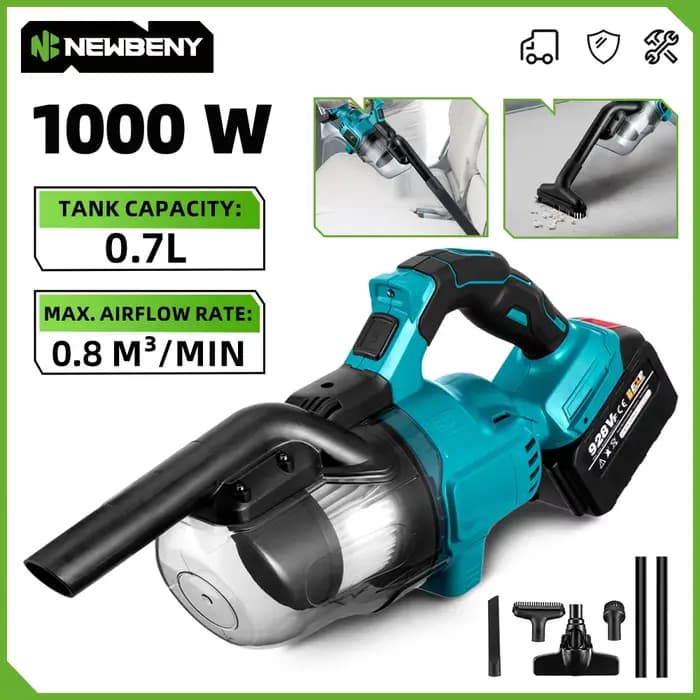 NEWBENY aspirateur électrique efficace sans fil intérieur outils de nettoyage ménager pour Makita 18-21V batterie broche
