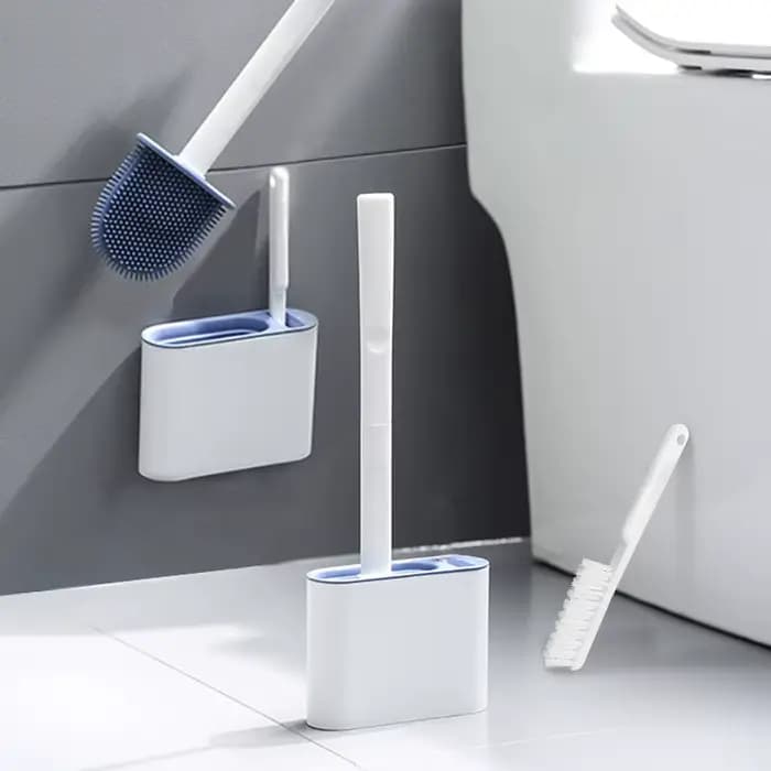 Brosse de Toilette Murale avec Coins Sans Fréquence