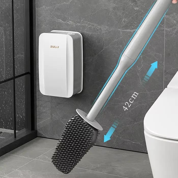Brosse de toilette en Silicone anti-fuite d'eau avec Base