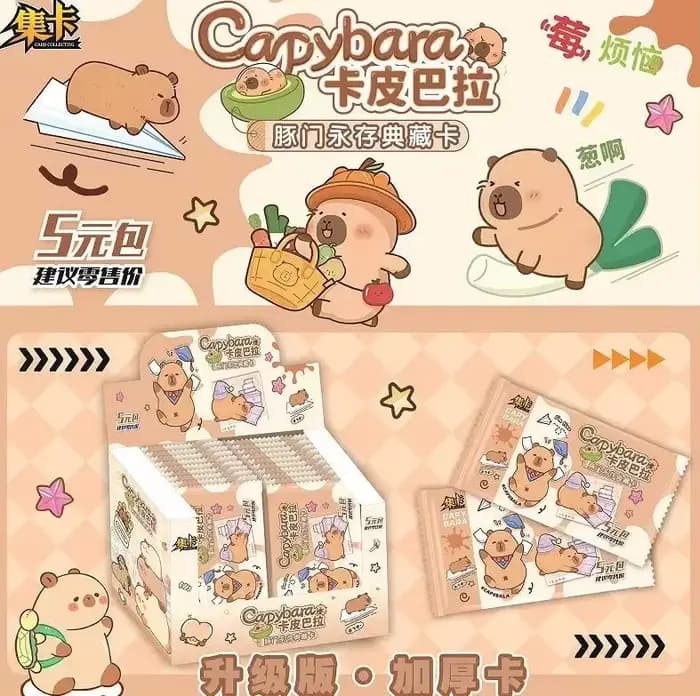 Capybara-Cartes d'expression émotionnelle ing.org, cartes de collection mignonnes, jouet de célébrité Internet, maître de relaxation, cadeau