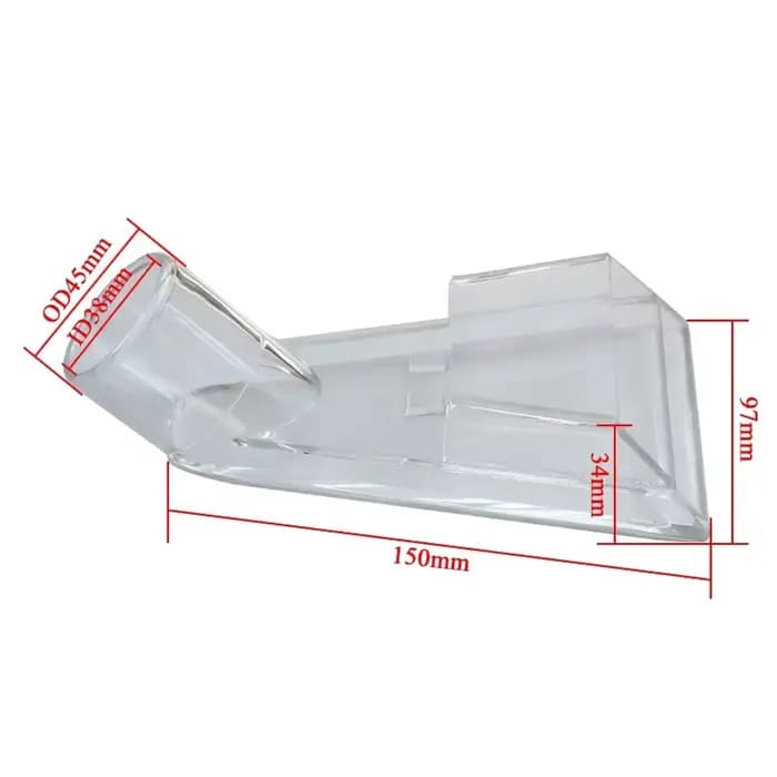 Buse d'extraction de tapis transparente de 38 mm