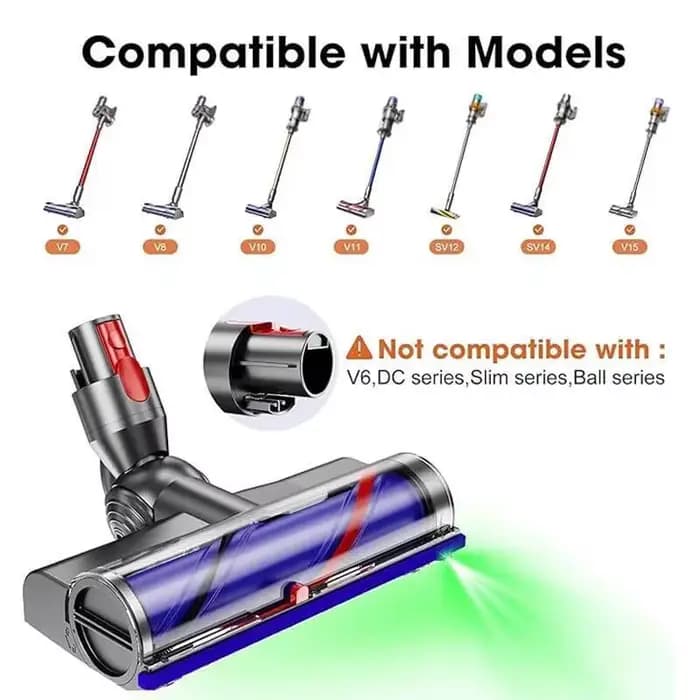 Tête de brosse directe pour aspirateur Dyson V8 V10 V11 V15 V7