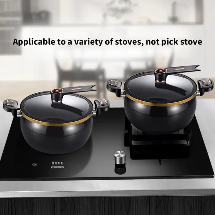 Pot antiadhésif multifonctionnel de grande capacité, 1.85 gallons, 10.24 pouces, adapté à la cuisinière à Induction et aux cuisinières à gaz, usage domestique