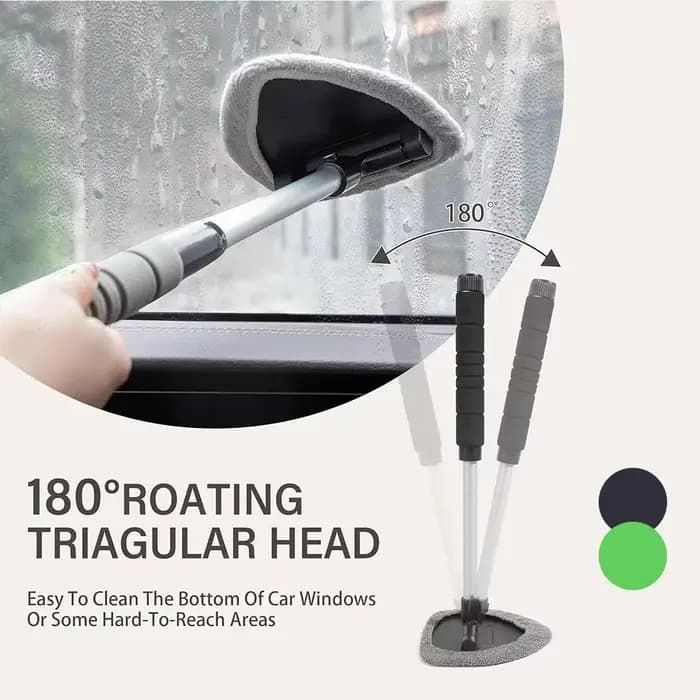 Brosse de nettoyage de vitres de voiture avec 3 couvercles en microfibre + bouteille de pulvérisation