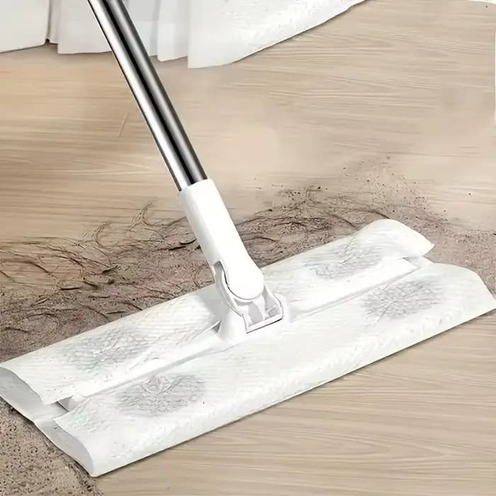 360 ° Serpillères plates avec nettoyage sans effort avec tampon de vadrouille jetable