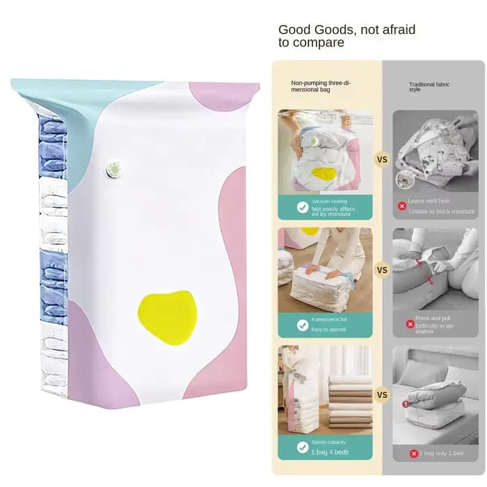 Sacs de compression sous vide sans pompe