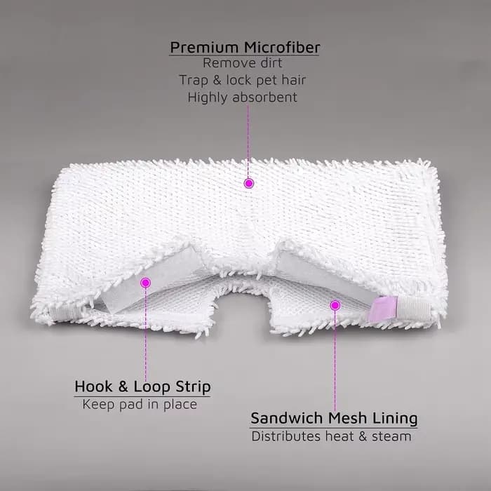 Tampons de rechange en microcarence pour vadrouille à vapeur Shlavabo, 32x18cm